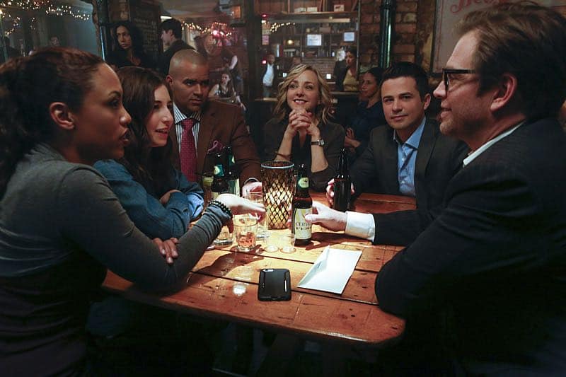 "Just Tell the Truth"--Bull turns down a major pay day for his company in order to assist a cook accused of murdering his socialite fiancÃÂ© when he realizes the man's confession to the crime was coerced by the police. Also when Marissa, Cable and Danny find out Chunk is going on a date with a man he doesn't know well, they try to convince him to use their collective skills to investigate him beforehand, on BULL, Tuesday, Oct. 25 (9:00-10:00 PM, ET/PT) on the CBS Television Network. Pictured L-R: Jaime Lee Kirchner as Danny James, Annabelle Attanasio as Cable McCrory, Chris Jackson as Chunk Palmer, Geneva Carr as Marissa Morgan, Freddy Rodriguez as Benny ColÃÂ³n, and Michael Weatherly as Dr. Jason Bull Photo: Craig Blankenhorn/CBS ÃÂ©2016CBS Broadcasting, Inc. All Rights Reserved