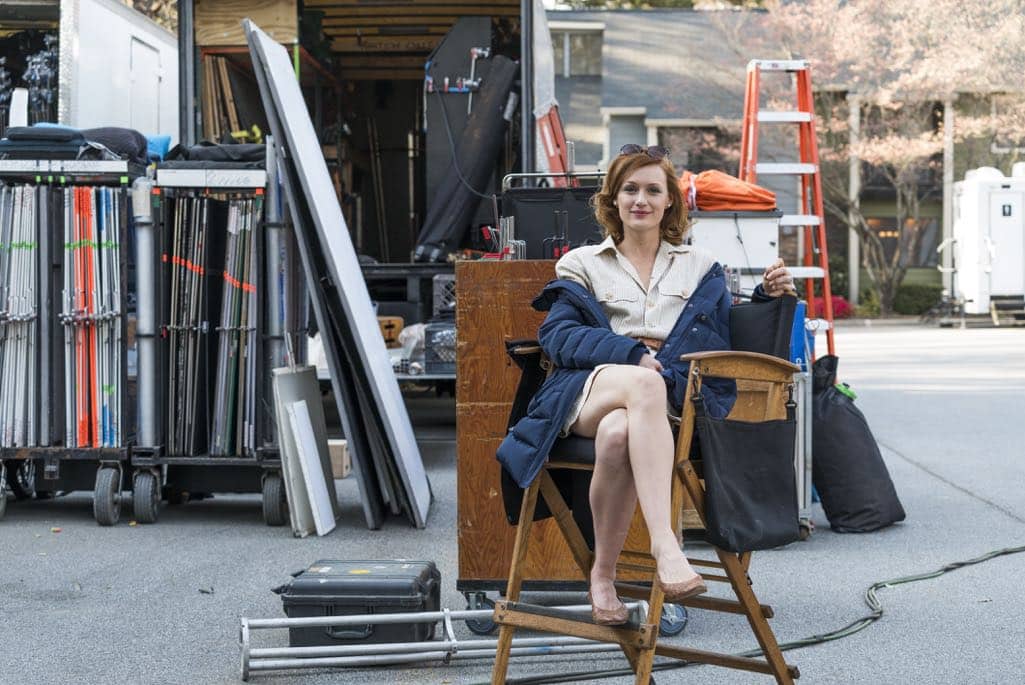 BTS, Kerry Bishe as Donna Clark - Halt and Catch Fire _ Season 3, Episode 2  - Photo Credit: Tina Rowden/AMC