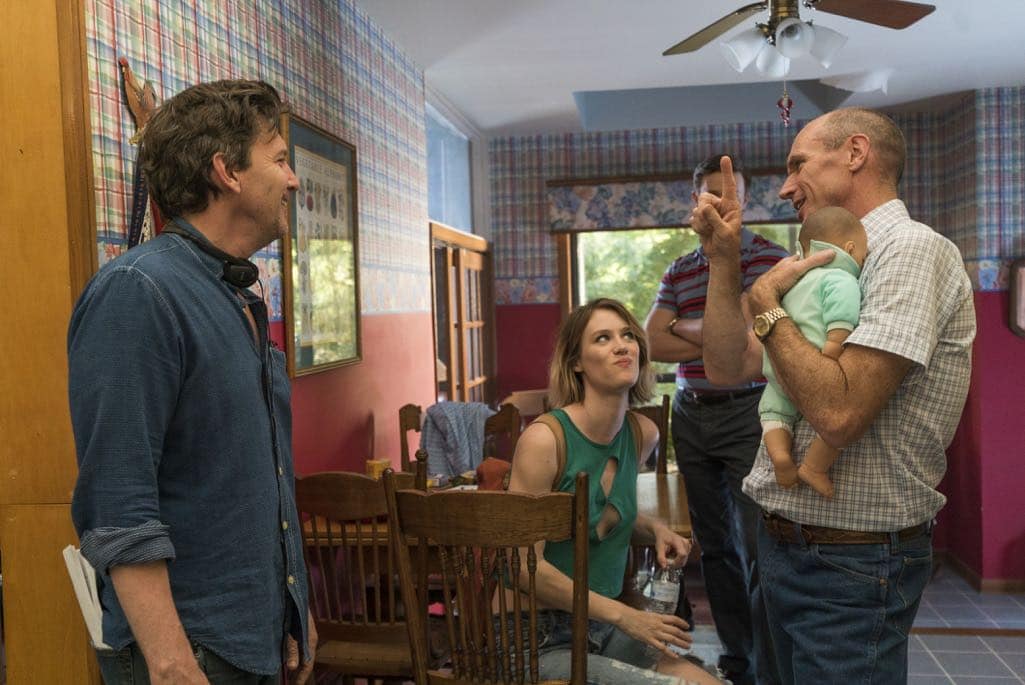 BTS, Director Andrew McCarthy, Mackenzie Davis as Cameron Howe, Toby Huss as John Bosworth - Halt and Catch Fire _ Season 3, Episode 5  - Photo Credit: Tina Rowden/AMC