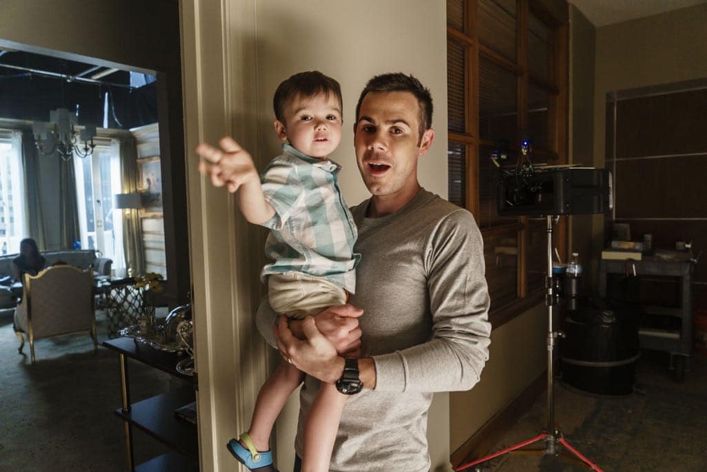 BTS, Executive Producer Chris Cantwell - Halt and Catch Fire _ Season 3, Episode 8  - Photo Credit: Tina Rowden/AMC