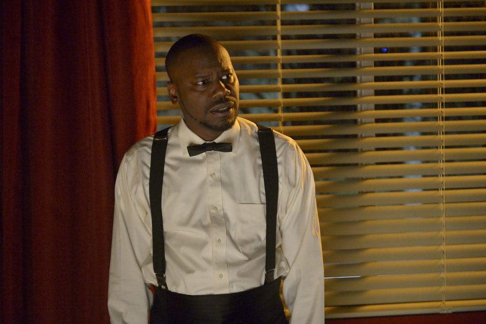 TIMELESS -- "Atomic City" Episode 102 -- Pictured: Malcolm Barrett as Rufus Carlin -- (Photo by: Sergei Bachlakov/NBC)