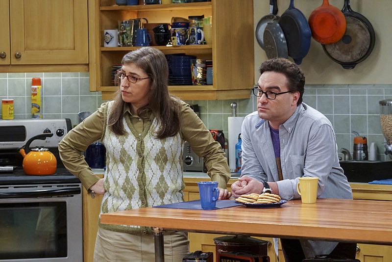 "The Geology Elevation" -- Pictured: Amy Farrah Fowler (Mayim Bialik) and Leonard Hofstadter (Johnny Galecki). When Bert (Brian Posehn), a Caltech geologist, wins the MacArthur Genius fellowship, Sheldon is overcome with jealousy. Also, Wolowitz finds an old remote control Stephen Hawking action figure he invented, on THE BIG BANG THEORY, Thursday, Nov. 17 (8:00-8:31 PM, ET/PT), on the CBS Television Network. Stephen Hawking returns to guest star as himself. Photo: Monty Brinton/CBS ÃÂ©2016 CBS Broadcasting, Inc. All Rights Reserved.