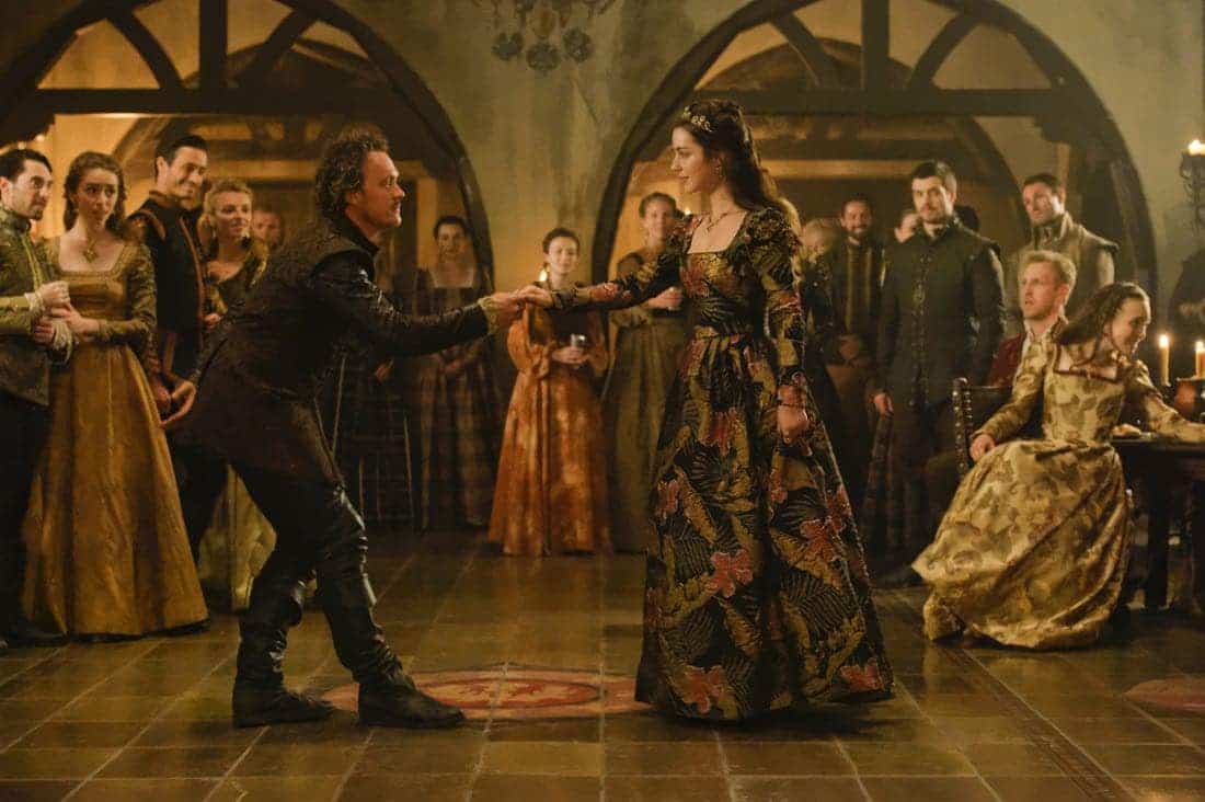 Reign -- "Leaps of Faith" -- Image Number: RE403a_0171.jpg -- Pictured (L-R) Ben Geurens as Gideon and Adelaide Kane as Mary, Queen of Scots -- Photo: Ben Mark Holzberg/The CW -- © 2017 The CW Network, LLC. All Rights Reserved Reign -- "Leaps of Faith" -- Image Number: RE403a_0171.jpg -- Pictured (L-R) Ben Geurens as Gideon and Adelaide Kane as Mary, Queen of Scots -- Photo: Ben Mark Holzberg/The CW -- © 2017 The CW Network, LLC. All Rights Reserved