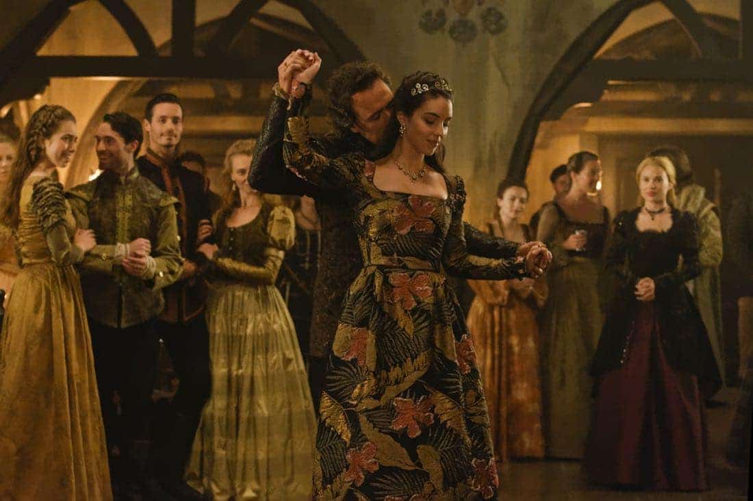Reign -- "Leaps of Faith" -- Image Number: RE403a_0183.jpg -- Pictured (L-R) Ben Geurens as Gideon and Adelaide Kane as Mary, Queen of Scots -- Photo: Ben Mark Holzberg/The CW -- © 2017 The CW Network, LLC. All Rights Reserved Reign -- "Leaps of Faith" -- Image Number: RE403a_0183.jpg -- Pictured (L-R) Ben Geurens as Gideon and Adelaide Kane as Mary, Queen of Scots -- Photo: Ben Mark Holzberg/The CW -- © 2017 The CW Network, LLC. All Rights Reserved