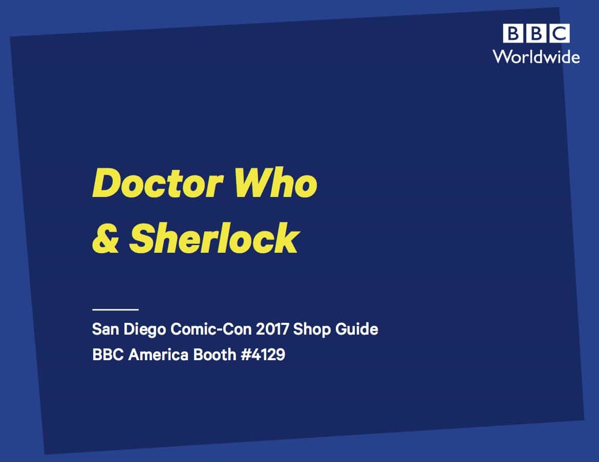 BBC Shop’s Official SDCC Guide Featuring Doctor Who and Sherlock