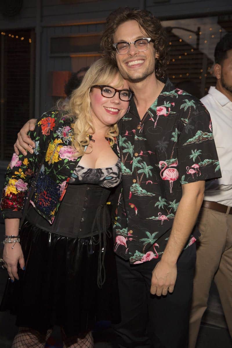 Kirsten Vangsness and Matthew Gray Gubler at the CBS Summer Soirée for the annual TCA press tour, held on August 1, 2017 in Los Angeles, CA. Photo: Jon Endow/CBS é2017 Broadcasting Inc. All Rights Reserved