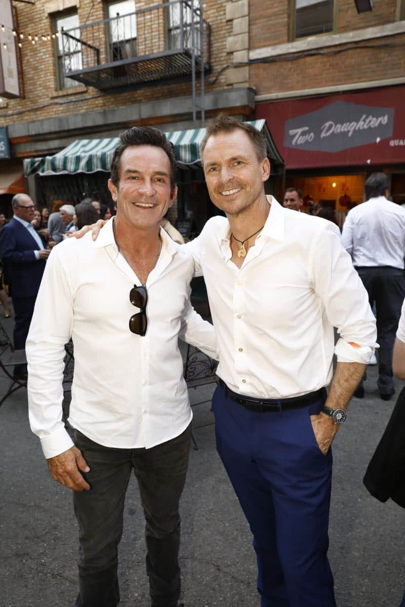 Jeff Probst of SURVIVOR and Phil Keoghan of THE AMAZING RACE pose for a photograph at the CBS Summer Soirée, held on August 1, 2017 in Los Angeles, CA. Photo: Trae Patton/CBS é2017 Broadcasting Inc. All Rights Reserved