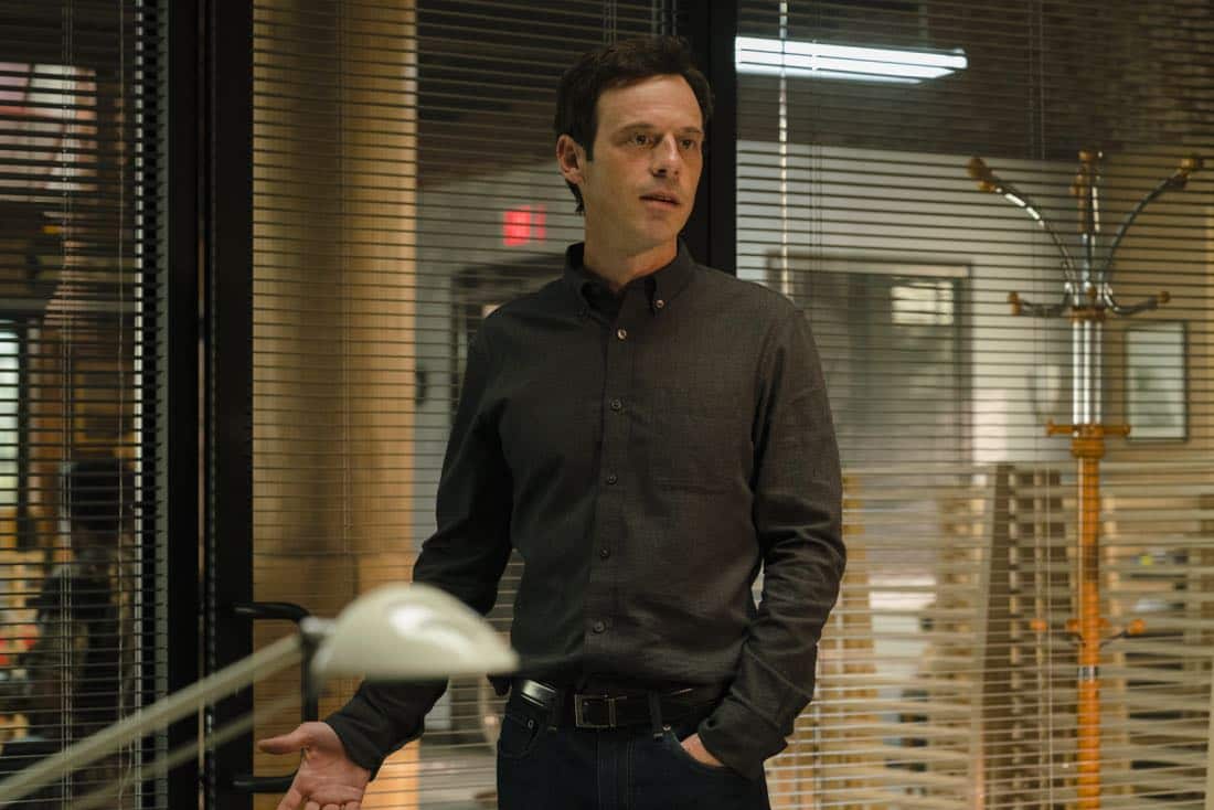Scoot McNairy as Gordon Clark - Halt and Catch Fire _ Season 4, Episode 5 - Photo Credit: Tina Rowden/AMC Scoot McNairy as Gordon Clark - Halt and Catch Fire _ Season 4, Episode 5 - Photo Credit: Tina Rowden/AMC