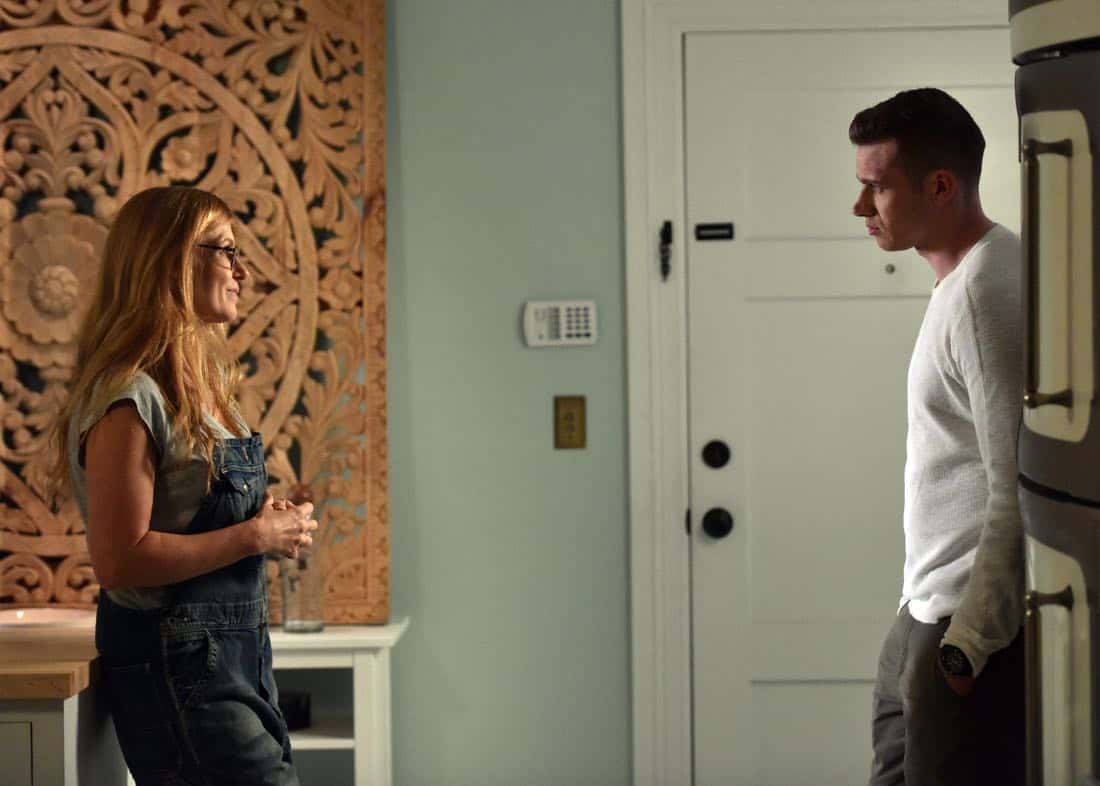 9-1-1: L-R: Connie Britton and Oliver Stark in the all-new “Point of Origin” episode of 9-1-1 airing Wednesday, Jan. 31 (9:00-10:00 PM ET/PT) on FOX. CR: FOX. © 2018 FOX Broadcasting. 9-1-1: L-R: Connie Britton and Oliver Stark in the all-new “Point of Origin” episode of 9-1-1 airing Wednesday, Jan. 31 (9:00-10:00 PM ET/PT) on FOX. CR: FOX. © 2018 FOX Broadcasting.