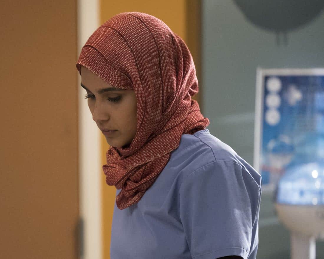 GREY'S ANATOMY - "You Really Got a Hold on Me" - Seattle firefighters Ben Warren and Andy Herrera head to Grey Sloan after rescuing two boys that are injured in a house fire. With one of the boys' lives literally in Andy's hands, her skills are put to the test. Meanwhile, the doctors are hard at work on their projects for the Grey Sloan Surgical Innovation Contest; and Amelia brings Tom Koracick in to consult on her and Alex's patient, on a special, TGIT Crossover Event episode of "Grey's Anatomy," THURSDAY, MARCH 1 (8:00-9:00 p.m. EST), on The ABC Television Network. (ABC/Mitch Haaseth) SOPHIA TAYLOR ALI