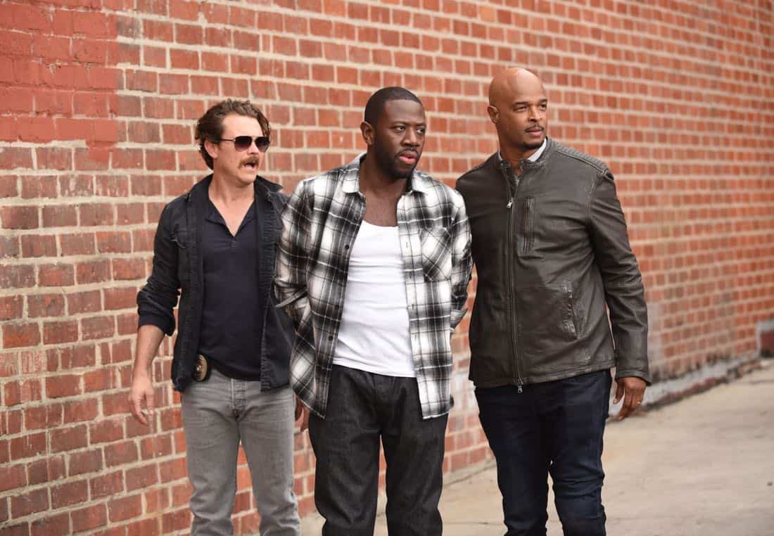 LETHAL WEAPON: Pictured L-R: Clayne Crawford, guest star Sheaun McKinney and Damon Wayans in the "Ruthless" episode of LETHAL WEAPON airing Tuesday, Feb. 27 (8:00-9:00 PM ET/PT) on FOX. ©2018 Fox Broadcasting Co. CR: Ray Mickshaw/FOX LETHAL WEAPON: Pictured L-R: Clayne Crawford, guest star Sheaun McKinney and Damon Wayans in the "Ruthless" episode of LETHAL WEAPON airing Tuesday, Feb. 27 (8:00-9:00 PM ET/PT) on FOX. ©2018 Fox Broadcasting Co. CR: Ray Mickshaw/FOX