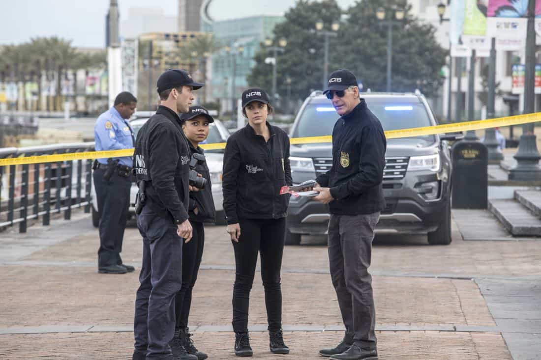 "Empathy" -- NCIS investigates the disappearance of a Congressional aide after a hitman saves her from two men posing as NCIS agents.  Also, Lasalle struggles with life-altering decisions regarding his brother's future, on NCIS: NEW ORLEANS, Tuesday, March 6 (10:00-11:00 PM, ET/PT) on the CBS Television Network.  Pictured L-R: Lucas Black as Special Agent Christopher LaSalle, Shalita Grant as Sonja Percy, Vanessa Ferlito as FBI Special Agent Tammy Gregorio, and Scott Bakula as Special Agent Dwayne Pride Photo: Skip Bolen/CBS ÃÂ©2018 CBS Broadcasting, Inc. All Rights Reserved