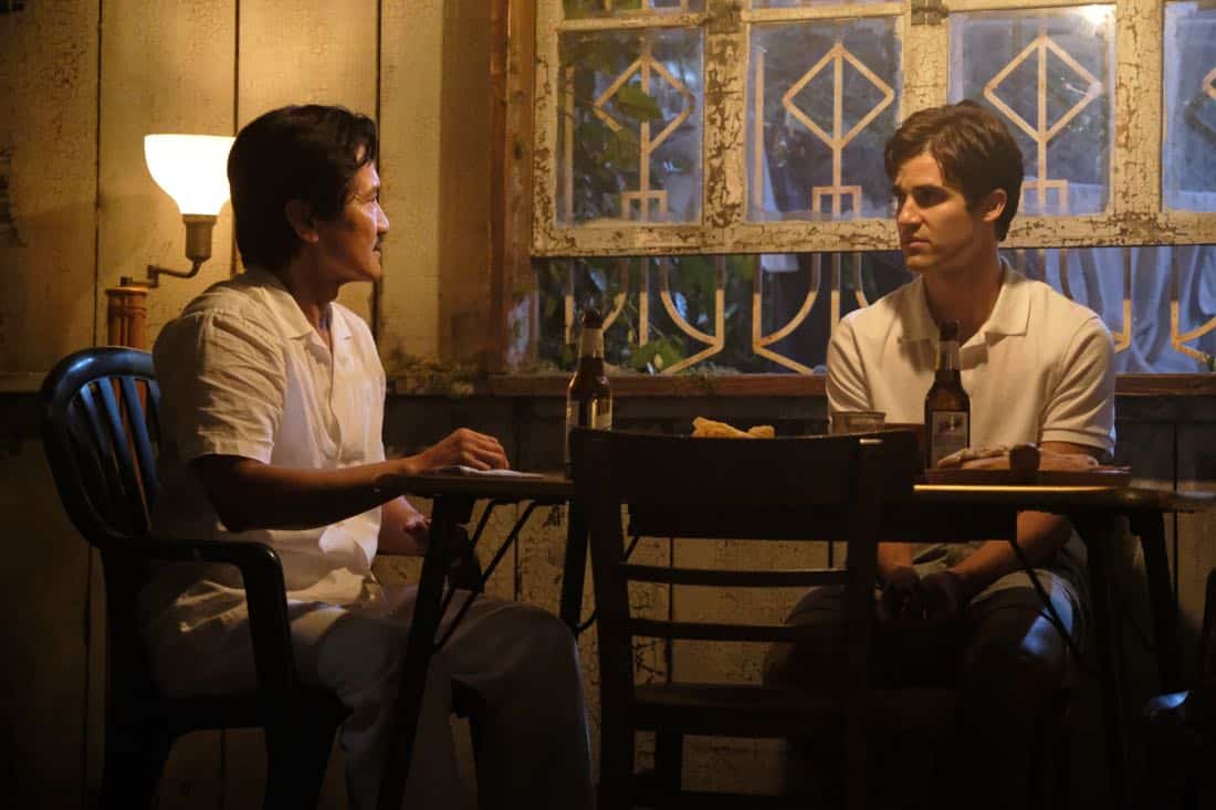 THE ASSASSINATION OF GIANNI VERSACE: AMERICAN CRIME STORY "Creator/Destroyer" Episode 8 (Airs Wednesday, March 14, 10:00 p.m. e/p) -- Pictured: (l-r) Jon Jon Briones as Modesto Cunanan, Darren Criss as Andrew Cunanan. CR: Ray Mickshaw/FX