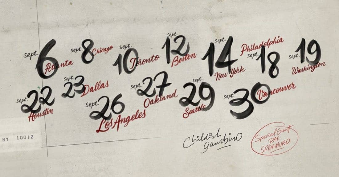 Childish Gambino Unveils 2018 North American Tour With Special Guest Rae Sremmurd (PRNewsfoto/Live Nation Entertainment)