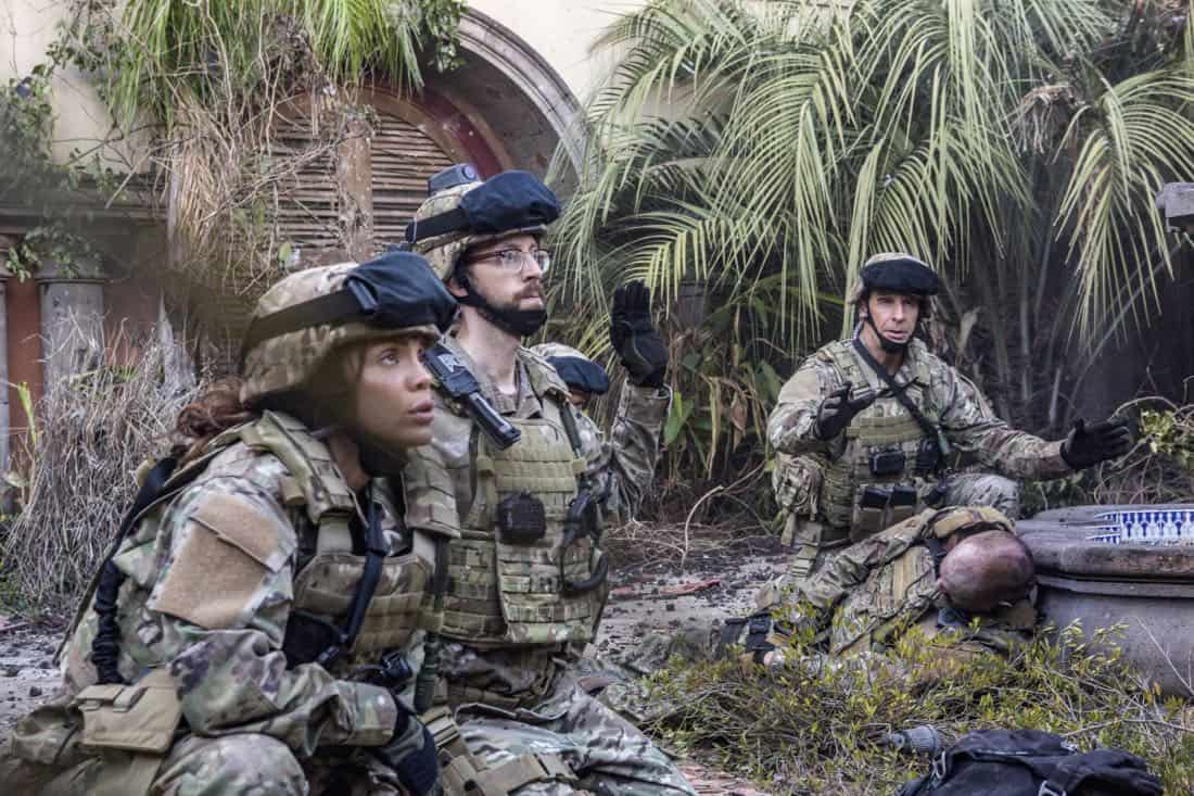 "Welcome to the Jungle" -- Pride, Sebastian and Tammy travel to South America after Pride is personally requested by a former colleague to assist with a classified operation that has been compromised, on NCIS: NEW ORLEANS, Tuesday, March 27 (10:00-11:00 PM, ET/PT) on the CBS Television Network. Pictured L-R: Vanessa Ferlito as FBI Special Agent Tammy Gregorio, Rob Kerkovich as Forensic Scientist Sebastian Lund, and Scott Bakula as Special Agent Dwayne Pride Photo: Skip Bolen/CBS ÃÂ©2018 CBS Broadcasting, Inc. All Rights Reserved