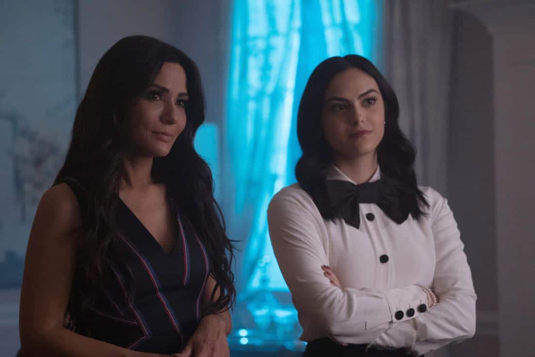 Riverdale -- "Chapter Twenty-Nine: Primary Colors" -- Image Number: RVD216d_0004.jpg -- Pictured (L-R) Marisol Nichols as Hermione and Camila Mendes as Veronica -- Photo: Katie Yu/The CW -- é 2018 The CW Network, LLC. All Rights Reserved. Riverdale -- "Chapter Twenty-Nine: Primary Colors" -- Image Number: RVD216d_0004.jpg -- Pictured (L-R) Marisol Nichols as Hermione and Camila Mendes as Veronica -- Photo: Katie Yu/The CW -- é 2018 The CW Network, LLC. All Rights Reserved.
