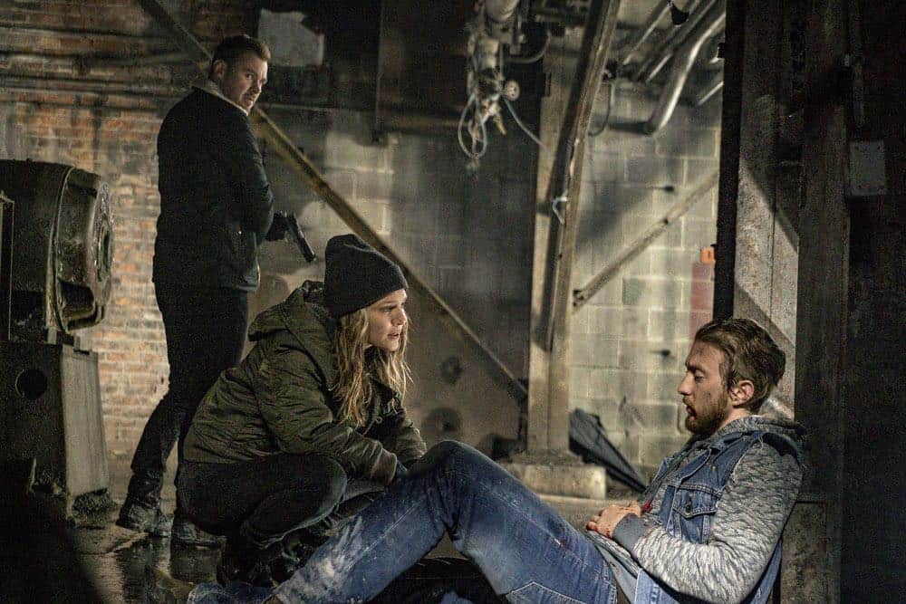 CHICAGO P.D. Season 5 Episode 18 Photos Ghosts 3 CHICAGO P.D. -- "Ghosts" Episode 518 -- Pictured: (l-r) Patrick John Flueger as Adam Ruzek, Tracy Spiridakos as Hailey Upton, Christian Forrest as Jansen -- (Photo by: Matt Dinerstein/NBC)