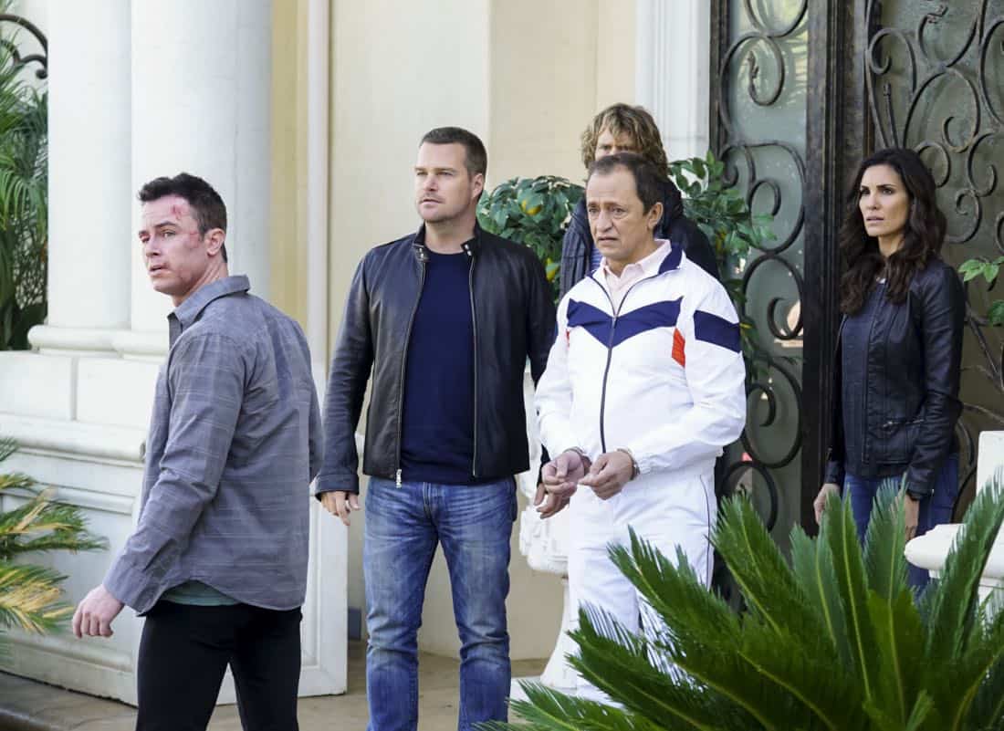 "Warriors of Peace" - Pictured: Chris O'Donnell (Special Agent G. Callen) and Daniela Ruah (Special Agent Kensi Blye). Callen pursues every alternative when the Diplomatic Security Service apprehends his father, Nikita Aleksandr Reznikov (Daniel J. Travanti), as part of an exchange for two American photographers being held hostage in Iran, on NCIS: LOS ANGELES, Sunday, March 25 (9:00-10:00 PM, ET/PT) on the CBS Television Network. Photo: Monty Brinton/CBS é2018 CBS Broadcasting, Inc. All Rights Reserved. "Warriors of Peace" - Pictured: Chris O'Donnell (Special Agent G. Callen) and Daniela Ruah (Special Agent Kensi Blye). Callen pursues every alternative when the Diplomatic Security Service apprehends his father, Nikita Aleksandr Reznikov (Daniel J. Travanti), as part of an exchange for two American photographers being held hostage in Iran, on NCIS: LOS ANGELES, Sunday, March 25 (9:00-10:00 PM, ET/PT) on the CBS Television Network. Photo: Monty Brinton/CBS é2018 CBS Broadcasting, Inc. All Rights Reserved.