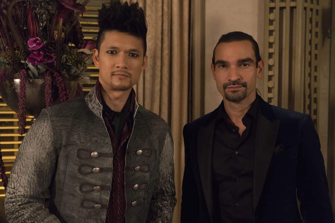 SHADOWHUNTERS - "The Powers That Be" - The Warlocks’ magic is becoming corrupted by a demonic presence, while Izzy and Luke try to track down more information on the recent series of possessions. This episode of "Shadowhunters" airs Tuesday, March 27 (8:00 - 9:00 p.m. EDT) on Freeform. (Freeform/Ian Watson) HARRY SHUM JR., JAVIER MUÑOZ