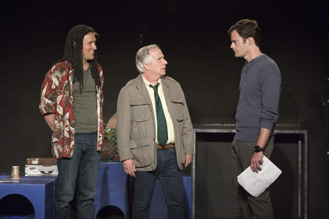 Barry Episode 1 Tyler Jacob Moore, Henry Winkler, Bill Hader photo: Michele K. Short/HBO Barry Episode 1 Tyler Jacob Moore, Henry Winkler, Bill Hader. photo: Michele K. Short/HBO