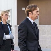 Bob Odenkirk as Jimmy McGill, Rhea Seehorn as Kim Wexler - Better Call Saul _ Season 4, Episode 1 - Photo Credit: Nicole Wilder/AMC/Sony Pictures Television