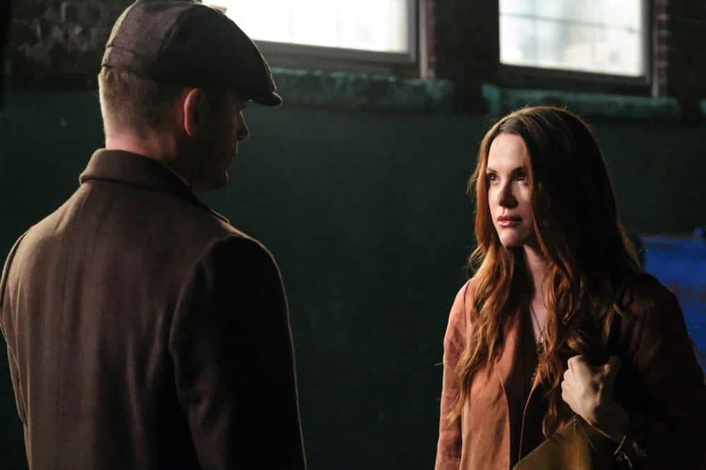 Supernatural -- "Stranger in a Strange Land" -- Image Number: SN1401a_0345b.jpg -- Pictured (L-R): Jensen Ackles as Dean/Michael and Danneel Ackles as Anael -- Photo: Bettina Strauss/The CW -- ÃÂ© 2018 The CW Network, LLC All Rights Reserved