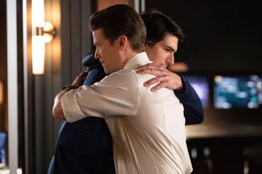 DC's Legends of Tomorrow -- "Witch Hunt" -- Image Number: LGN402a_0313b.jpg -- Pictured (L-R): Nick Zano as Nate Heywood/Steel and Brandon Routh as Ray Palmer/Atom -- Photo: Jack Rowand/The CW -- é 2018 The CW Network, LLC. All Rights Reserved.