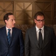 "Labor Days" - As Bull prepares for impending fatherhood at home, his work at TAC suffers without his top attorney, Benny, who quit the company in reaction to Bull's fling with his sister, Isabella (Yara Martinez), at their father's funeral. Meanwhile, the team faces a difficult time in court without Benny as they mount a defense for a young bartender on trial for involuntary manslaughter following an inebriated customer's mass killing, on BULL, Monday, Sept. 23 (10:00-11:00 PM, ET/PT) on the CBS Television Network. Pictured L-R: Brennan Brown as Steve Perry and Michael Weatherly as Dr. Jason Bull Photo: David M. Russell/CBS ©2019 CBS Broadcasting Inc. All Rights Reserved.