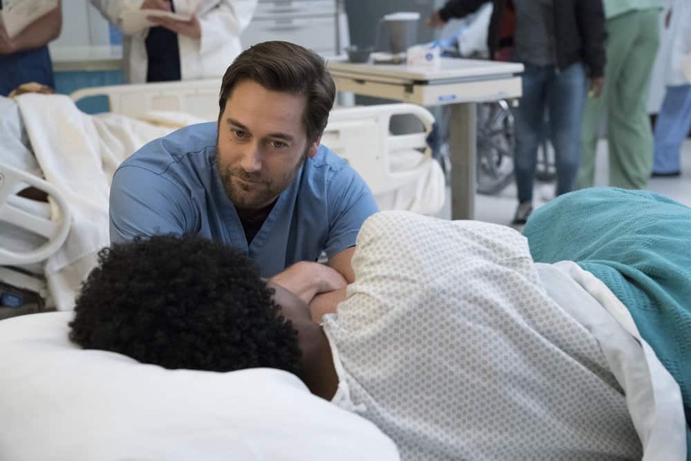 NEW AMSTERDAM -- "Your Turn" Episode 201 -- Pictured: Ryan Eggold as Dr. Max Goodwin -- (Photo by: Virginia Sherwood/NBC) NEW AMSTERDAM -- "Your Turn" Episode 201 -- Pictured: Ryan Eggold as Dr. Max Goodwin -- (Photo by: Virginia Sherwood/NBC)