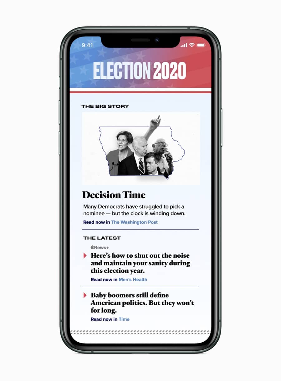 Apple news elections 2020 screen 02032020