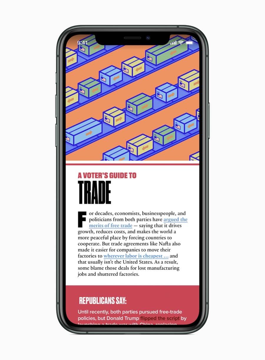 Apple news a voters guide to trade screen 02032020