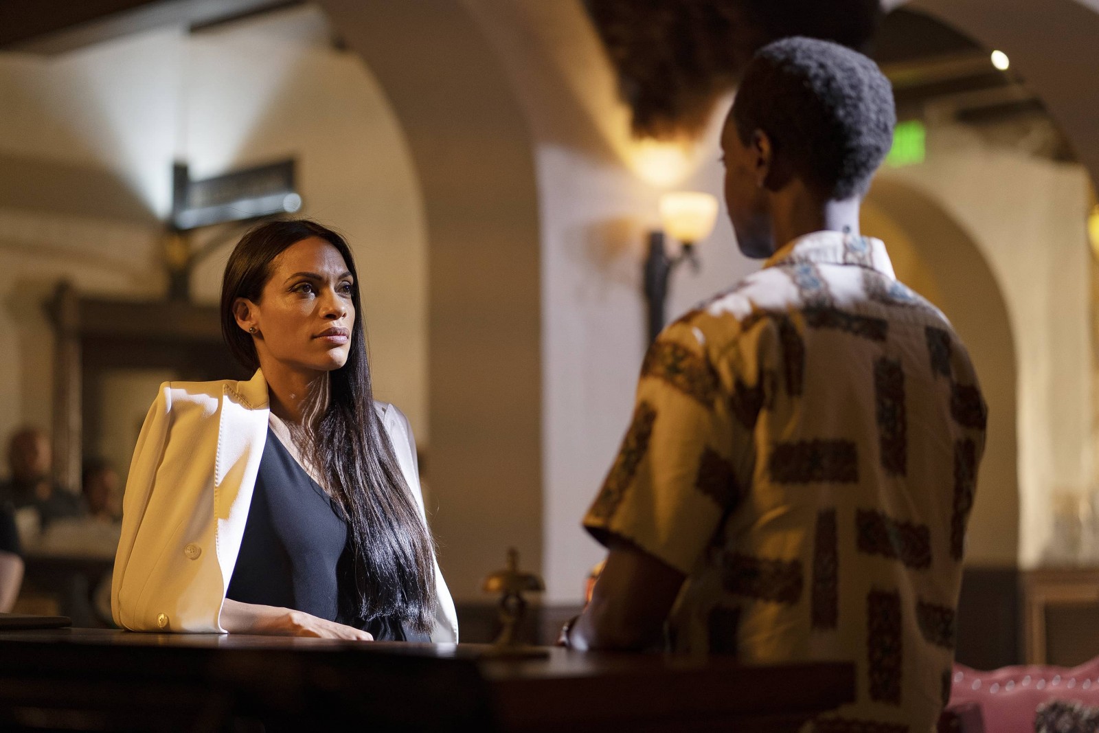 BRIARPATCH -- "Pilot" Episode 101 -- Pictured: Rosario Dawson as Allegra -- (Photo by: Scott McDermott/USA Network)