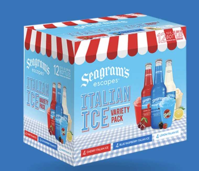 Seagram’s Escapes Lemon, Cherry And Blue Raspberry Italian Ice 4th Of