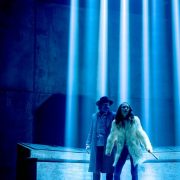 WYNONNA EARP -- "On the Road Again" Episode 401 -- Pictured: (l-r) Tim Rozon as Doc Holliday, Dominique Provost-Chalkley as Waverly Earp -- (Photo by: Michelle Faye/Wynonna Earp Productions, Inc./SYFY)