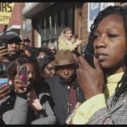 Amara Enyia at a rally in Chicago. The five-part series CITY SO REAL is a gritty and loving depiction of a quintessentially American city, Chicago, that is at once fiercely unique and a microcosm of the nation ⎯ and our world ⎯ as a whole. (courtesy Participant Media)