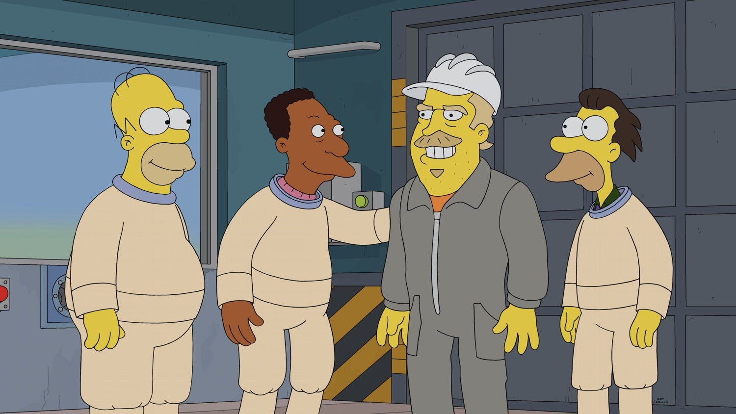 THE SIMPSONS: Mr. Burns goes undercover as “Fred” at the nuclear power plant and becomes friends with Homer and the gang. Burns implements all sorts of amenities to improve his employees’ lives, but a jealous Smithers plots to bring the old, bitter Burns back and destroy Fred in the “Undercover Burns” season premiere episode of THE SIMPSONS airing Sunday, Sept. 27 (8:00-8:31 PM ET/PT) on FOX. Guest voice David Harbour. THE SIMPSONS © 2020 by Twentieth Century Fox Film Corporation. THE SIMPSONS: Mr. Burns goes undercover as “Fred” at the nuclear power plant and becomes friends with Homer and the gang. Burns implements all sorts of amenities to improve his employees’ lives, but a jealous Smithers plots to bring the old, bitter Burns back and destroy Fred in the “Undercover Burns” season premiere episode of THE SIMPSONS airing Sunday, Sept. 27 (8:00-8:31 PM ET/PT) on FOX. Guest voice David Harbour. THE SIMPSONS © 2020 by Twentieth Century Fox Film Corporation.