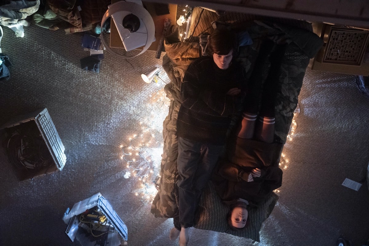 Monsterland -- "Eugene, OR" -- Episode 102 -- A lonely teen encounters an unwelcome guest. Nick (Charlie Tahan) and Finalgirl (Nadia Alexander), shown. (Photo by: Barbara Nitke/Hulu)