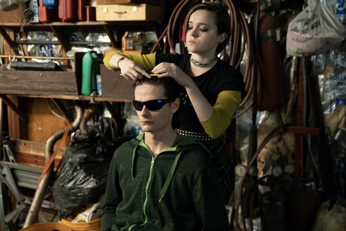 Monsterland -- "Eugene, OR" -- Episode 102 -- A lonely teen encounters an unwelcome guest. Nick (Charlie Tahan) and Finalgirl (Nadia Alexander), shown. (Photo by: Patrick Harbron/Hulu)