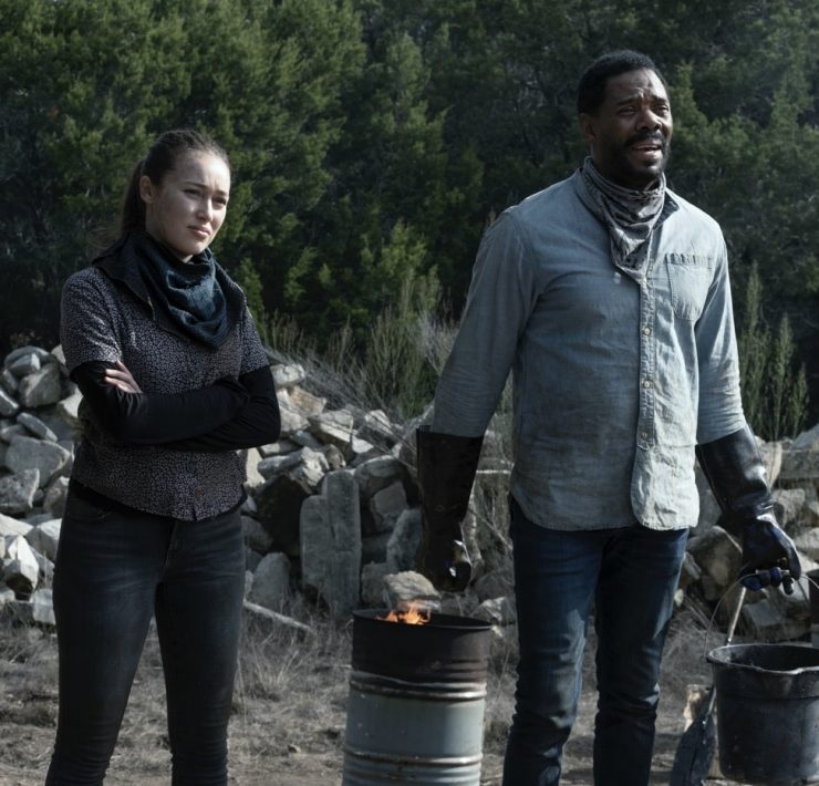 Colman Domingo as Victor Strand, Alycia Debnam-Carey as Alicia Clark - Fear the Walking Dead _ Season 6, Episode 2 - Photo Credit: Ryan Green/AMC