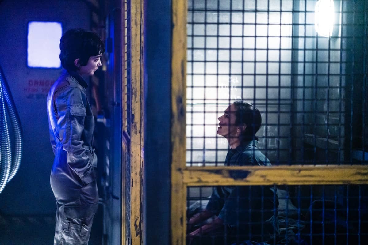 Snowpiercer Season 2 Episode 1 Rowan Blanchard, Jennifer Connelly Photograph by David Bukach Snowpiercer Season 2 Episode 1 Rowan Blanchard, Jennifer Connelly Photograph by David Bukach