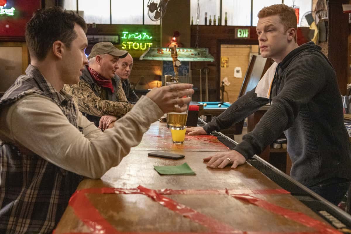 Shameless Season 11 Episode 10 (L-R): Noel Fisher as Mickey Milkovich and Cameron Monaghan as Ian Gallagher in SHAMELESS, “DNR”. Photo Credit: Paul Sarkis/SHOWTIME.