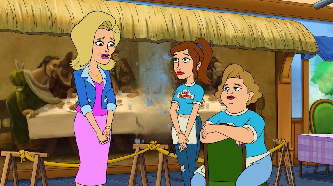 BLESS THE HARTS Season 2 Episode 22 : When Jenny ignores JesusÕ advice on a moral conundrum, her new take on the truth causes huge problems in LouiseÕs life. Meanwhile, both Betty and Wayne turn to Travis for spiritual healing after refusing to go to a doctor for help with medical problems in the ÒToni with an iÓ episode of BLESS THE HARTS airing Sunday, May 23 (7:30-8:00 PM ET/PT) on FOX. BLESS THE HARTS © 2021 by 20th Television and Fox Media LLC.