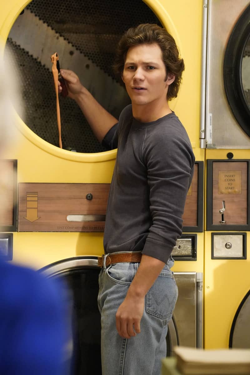 YOUNG SHELDON Season 5 Episode 21 “White Trash, Holy Rollers and Punching People” – As the church congregation gossips about Georgie, Missy stands up for her brother, and Sheldon is distracted by the family drama, on YOUNG SHELDON, Thursday, May 12 (8:00-8:31 PM, ET/PT) on the CBS Television Network, and available to stream live and on demand on Paramount+. Pictured: Montana Jordan as Georgie. Photo Credit: Robert Voets/ 2022 Warner Bros. Entertainment Inc.  All Rights Reserved.