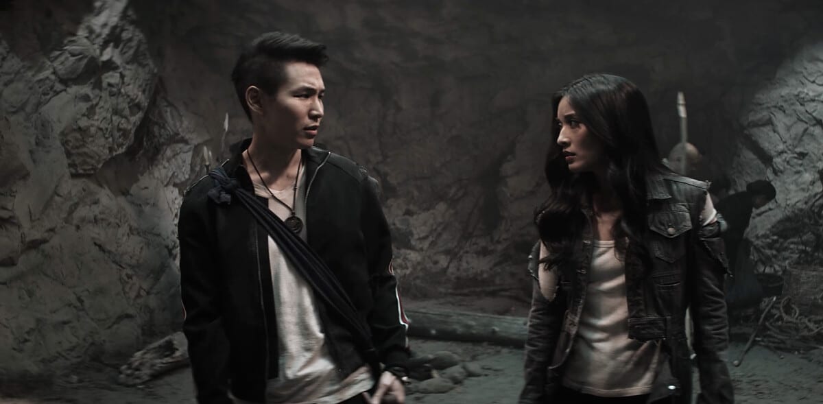 KUNG FU Season 3 Episode 5 -- “Harvest” -- Image Number: KF305fg_0007r -- Pictured (L-R): Michael Bow as Simon Lau and Yvonne Chapman as Zhilan Zhang -- Photo: The CW -- © 2022 The CW Network, LLC. All Rights Reserved.