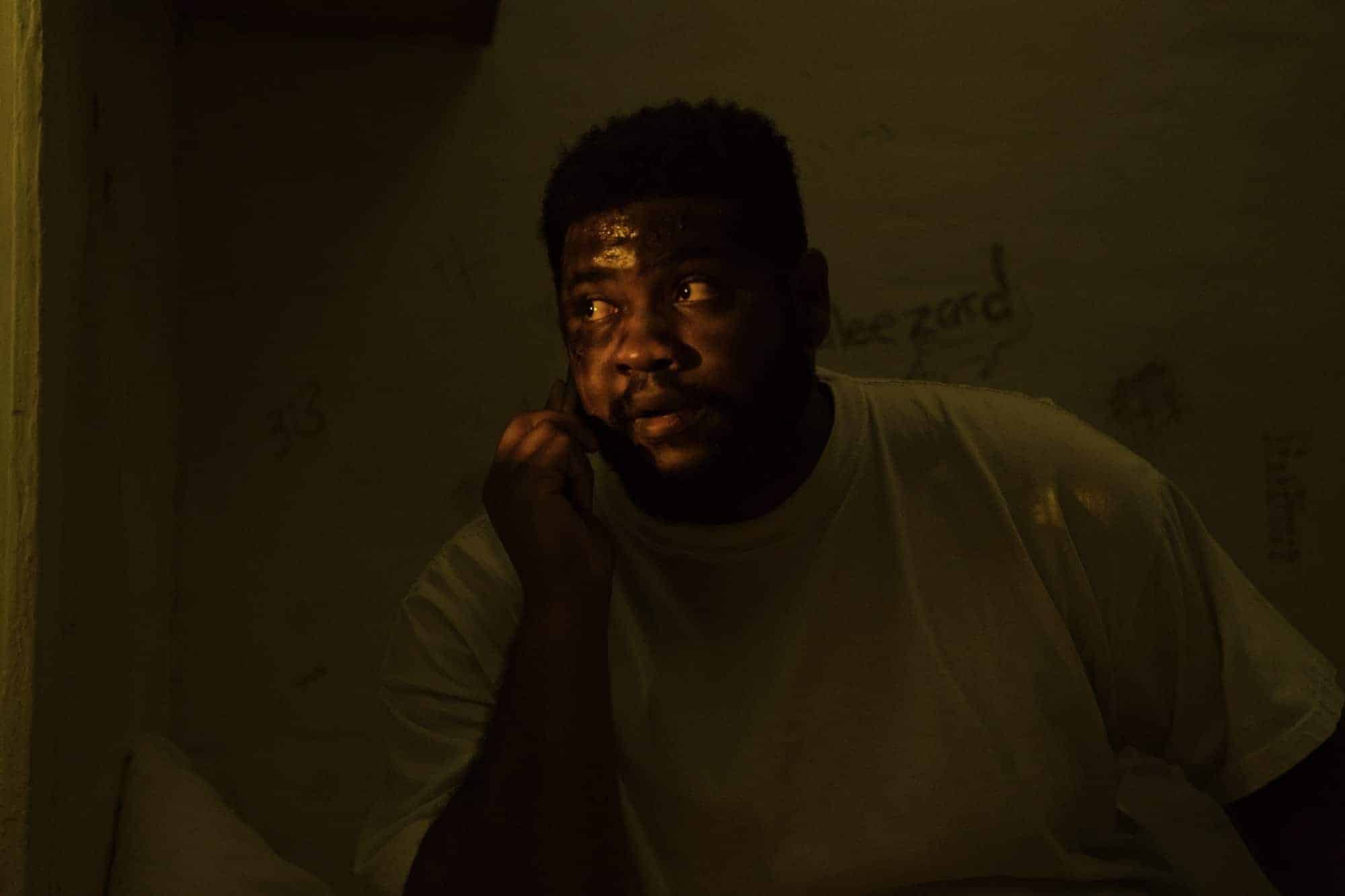 MAYOR OF KINGSTOWN - “Kill Box”-   Tobi Bamtefa as Deverin “Bunny” Washington  in season 2, episode 5 of the Paramount + series MAYOR OF KINGSTOWN. Photo Cr: Dennis P. Mong Jr./Paramount +. © 2022 Viacom International Inc. All Rights Reserved.