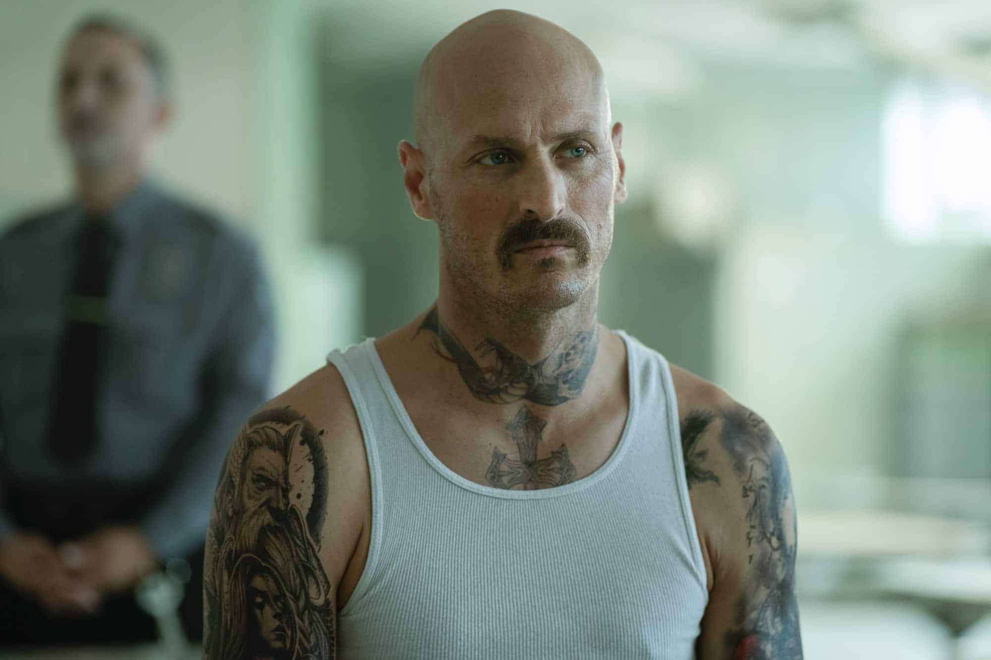 MAYOR OF KINGSTOWN - “Kill Box”-  Dylan Kenin as Gunner   in season 2, episode 5 of the Paramount + series MAYOR OF KINGSTOWN. Photo Cr: Dennis P. Mong Jr./Paramount +. © 2022 Viacom International Inc. All Rights Reserved.