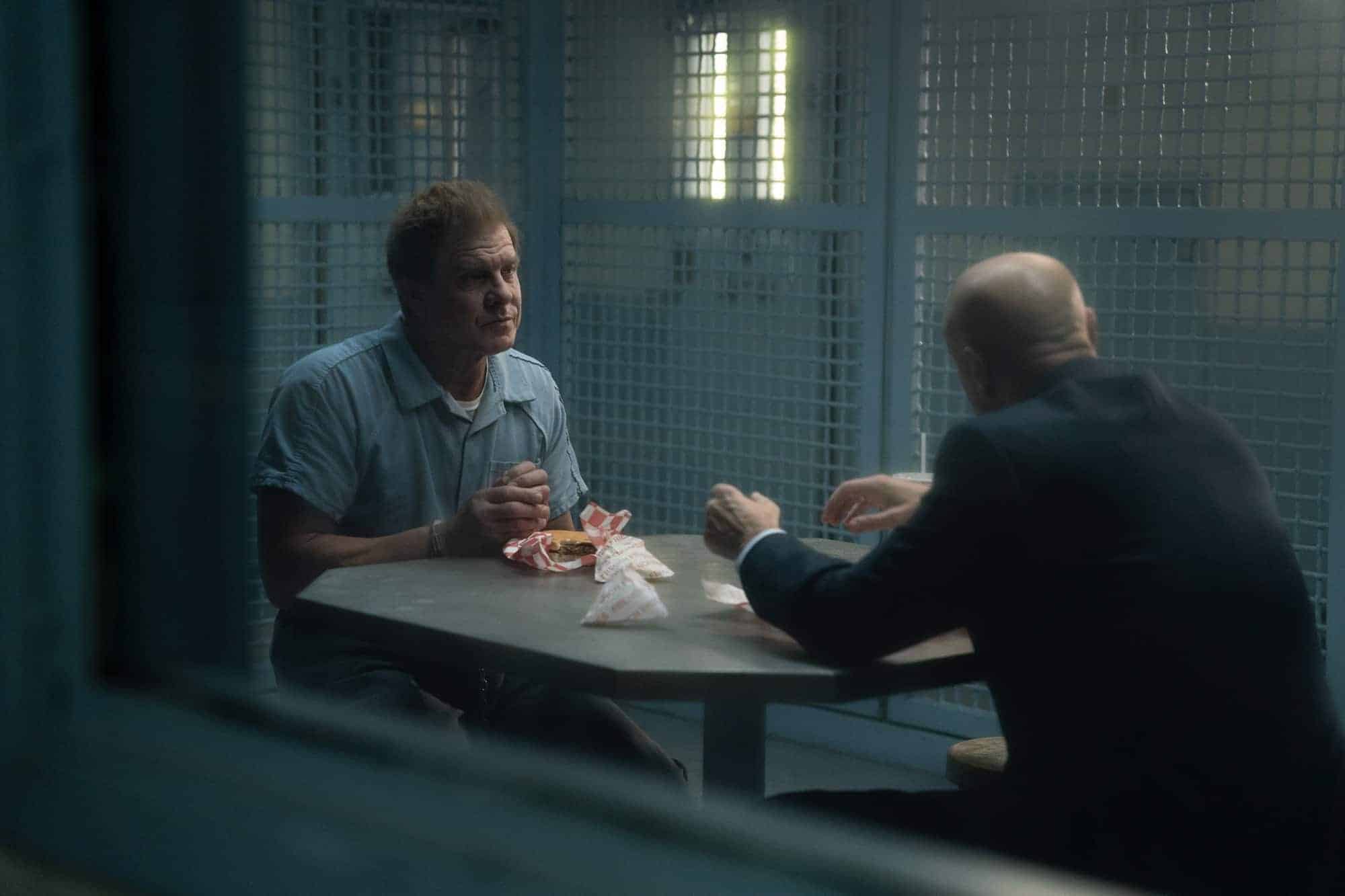 MAYOR OF KINGSTOWN - “Kill Box”-  Kenny Johnson as Charlie and Hugh Dillon as Ian  in season 2, episode 5 of the Paramount + series MAYOR OF KINGSTOWN. Photo Cr: Dennis P. Mong Jr./Paramount +. © 2022 Viacom International Inc. All Rights Reserved.
