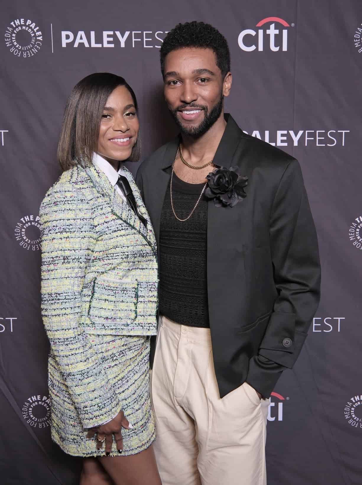 HOLLYWOOD, CA - APRIL 2, 2023: Kelly McCreary and Anthony Hill at PaleyFest LA 2023 honoring Grey's Anatomy, presented by The Paley Center for Media, at the DOLBY THEATRE on April 2, 2023 in Hollywood, California. © Michael Bulbenko for the Paley Center