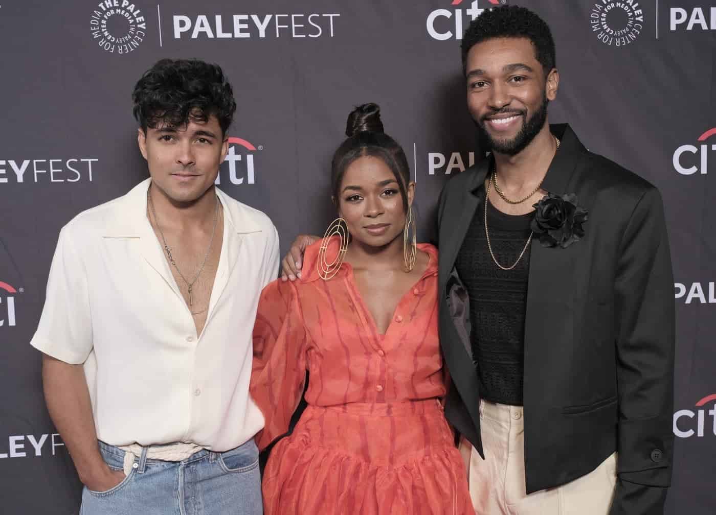HOLLYWOOD, CA - APRIL 2, 2023 (L-R): Niko Terho, Alexis Floyd, and Anthony Hill at PaleyFest LA 2023 honoring Grey's Anatomy, presented by The Paley Center for Media, at the DOLBY THEATRE on April 2, 2023 in Hollywood, California. © Michael Bulbenko for the Paley Center