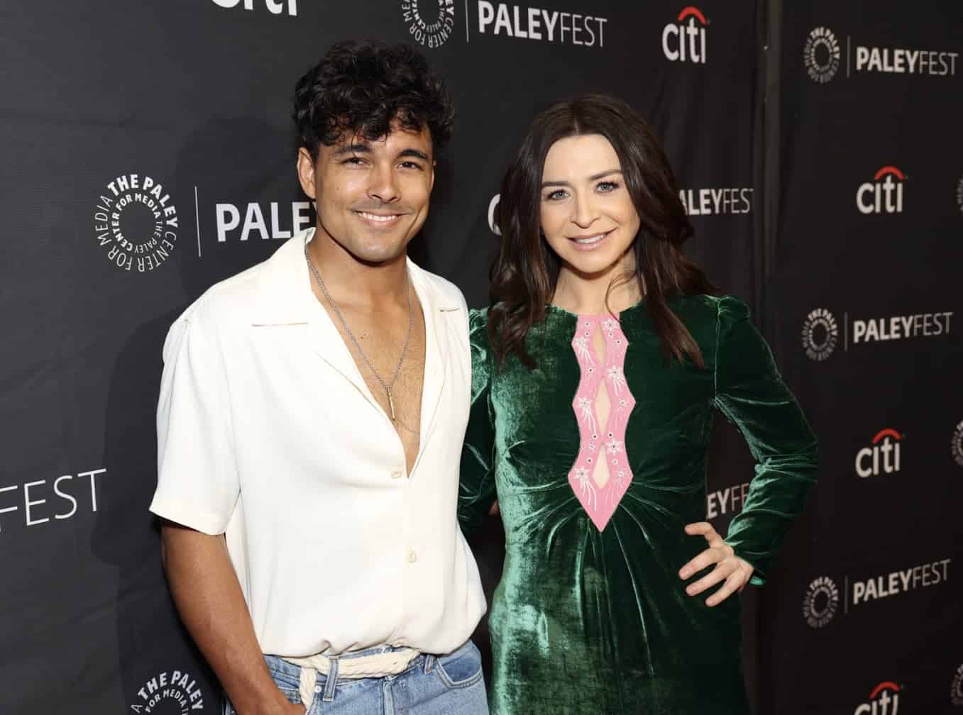 HOLLYWOOD, CA - APRIL 2, 2023 (L-R): Niko Terho and Caterina Scorsone at PaleyFest LA 2023 honoring Grey's Anatomy, presented by The Paley Center for Media, at the DOLBY THEATRE on April 2, 2023 in Hollywood, California. © Brian To for the Paley Center